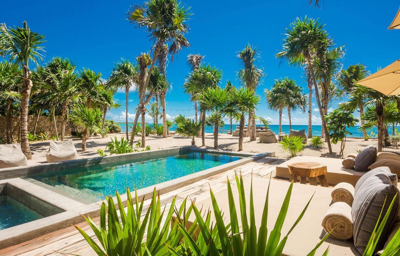 Beachfront Villa In Tankah Bay Tulum Exterior foto
