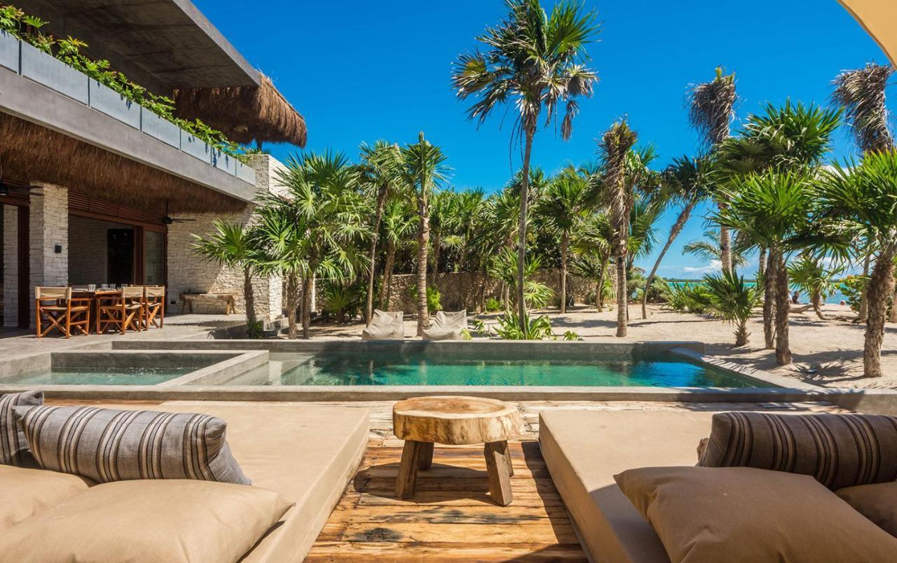 Beachfront Villa In Tankah Bay Tulum Exterior foto